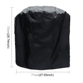Outdoor Anti-UV Waterproof Dust-proof 210D Oxford Cloth BBQ Cylindrical Protective Bag Charcoal Barbeque Grill Cover, Size: 71x73cm